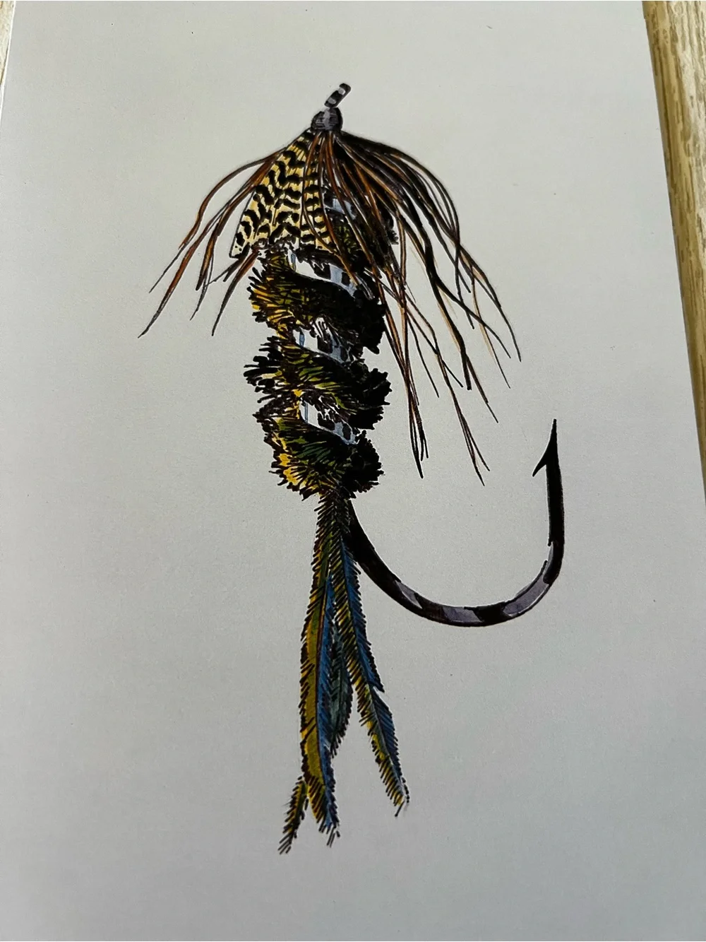 Set of 15 Fishing Lure Blank Notecards Thank You Cards with Envelopes